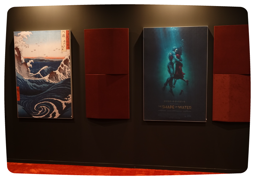 Panneaux et posters acoustiques salle de cinéma privée Biarritz